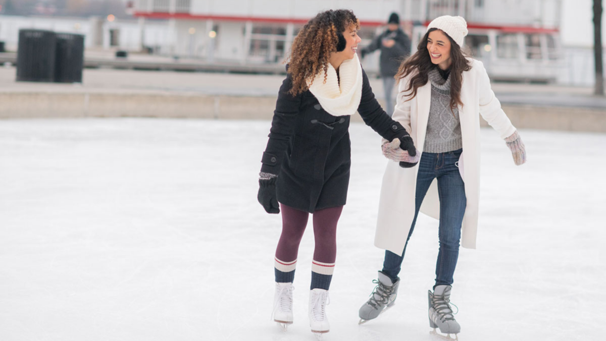 Girl Friends Ice Skating